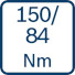 Крутящий момент 150/84 Н•м