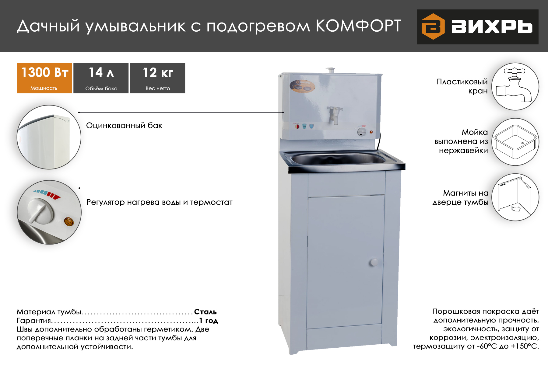 Умывальник дачный 